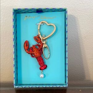 Betsy Johnson Red Lobster Keychain